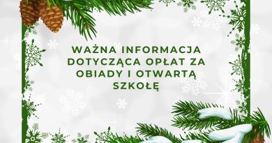 Wpłaty za Otwartą Szkołę i obiady