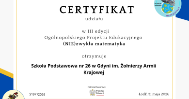 Zakończenie udziału w projekcie „(Nie)zwykła matematyka”